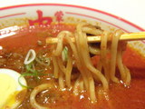 インドラーメン 北極スープ 麺のアップ