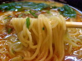 熱烈担々麺 麺のアップ