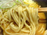 特製味噌 麺のアップ