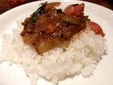 1日分の野菜カレー ルーをライスに