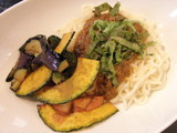 ごろごろ野菜のキーマカレーうどん 680円