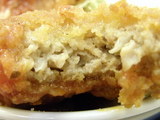 冷たいトマトのメンチカツ丼 断面画像