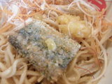 秋祭りのつけ麺 秋刀魚のアップ