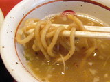 香草と川海老の油そば 麺をスープに