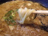 にぼ味噌つけ麺 麺のアップ