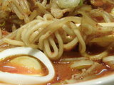 味噌卵麺 麺のアップ