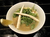 春菊と筍の塩そば