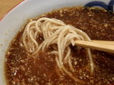 地鶏と鯖の味噌冷や冷や 〜生姜の香り〜 麺のアップ
