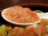 トマト冷やし麺 トマト酢のシャーベット?