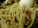 梅つけ麺 さちしお 麺のアップ