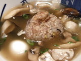 15種類のきのこそば(トリュフ添え) 焼きおにぎり投入