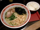 塩ラーメン 700円 + 岩のり + 半ライス