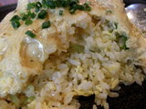 ホタテたっぷりとろ玉チャーハン 断面