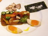 春野菜とアサリの潮らーめん 春野菜のテリーヌ