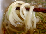 鶏とホタテの塩つけ麺 麺のアップ