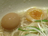フランス鶉の冷やしそば(塩) 鶉の味玉