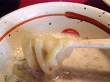 蟹泡つけ麺 麺のアップ