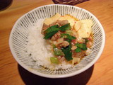 鬼豆腐 ライスにかける
