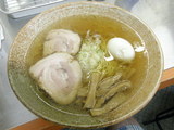 干し小柱のダシ 塩ラーメン 800円 + 味付玉子 100円