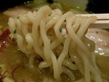 グリーンカレーつけ麺 麺のアップ