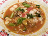 Xmasトマトクリーム麺 ちーリゾ投入