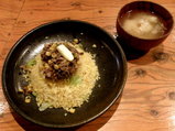 香ばしもろこしとホクホクおじゃがの牛肉チャーハン 620円