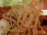 鶏トマトのうつけ涼麺 麺のアップ