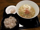 冬の鶏白湯らぁ麺&梅御飯 880円 + 半熟味付玉子 120円