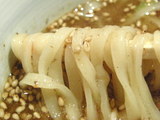 ピリ辛味噌つけ麺 麺のアップ
