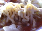 超特急津軽D麺 麺のアップ
