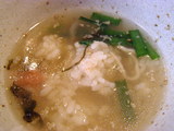 ごはんにスープをかける