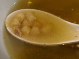 塩つけ麺 貝柱のアップ