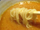 蟹味噌つけ麺〜北海仕立て 麺のアップ