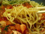 トマト冷やし麺 麺のアップ