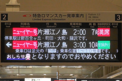 小田急　ロマンスカー　ニューイヤーエクスプレス ヘッドマーク 2018年 P1030128.JPG