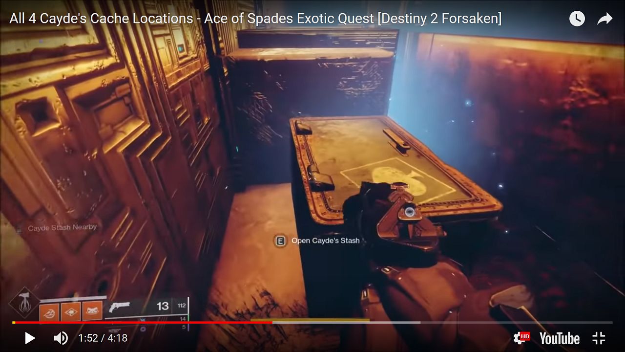 クエスト ケイドの意志 で探すケイドの隠し宝箱の場所 destiny動画配信所