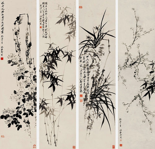 四君子」のアイデア 8 件 | 四君子, 水墨画, 水墨