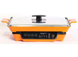 【未使用品】deviceSTYLE IH調理器 たこ焼きプレート付 DIH-800-D オレンジ系 デバイスタイルのお洒落なIH調理器「DIH-800」（たこ焼きプレート付き