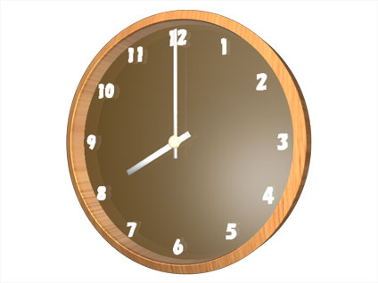 時計(8時)