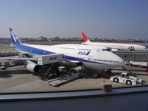 空港のレストランから