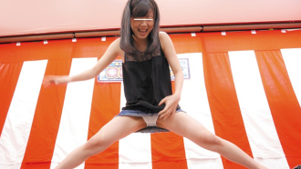 【素人】勝てば100万、負ければ地獄!ミニスカ股裂けクイズ!