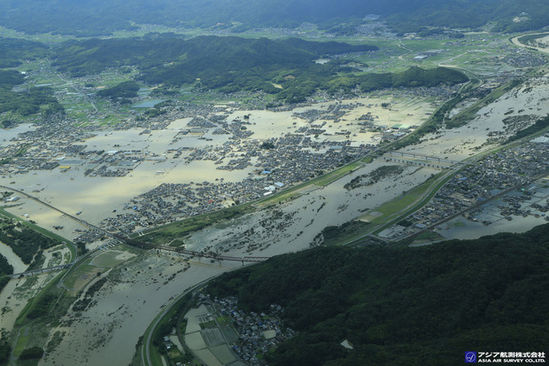 倉敷市真備町:撮影・アジア航測(株)