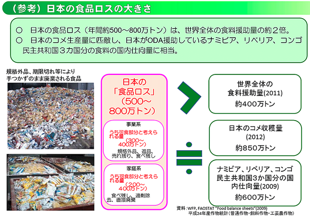 日本の食品ロス