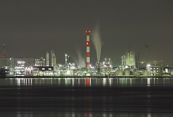 工場夜景 前田木材