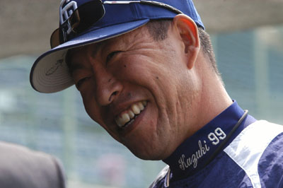 試合前の笑顔