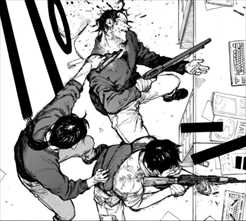 亜人7巻 アクション描写・仲間も撃つ