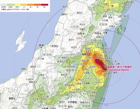 福島県 汚染マップ