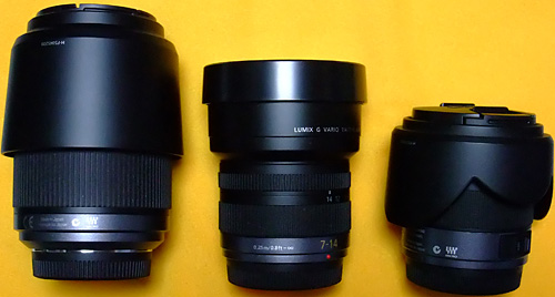MicroFourThirds 14-45, 7-14, 45-200 (1)