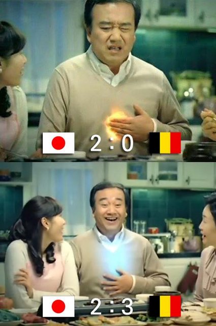日本ベルギー韓国の反応