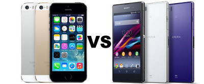 Xperia Z1(SO-01F・SO-02F)とiPhone5sを比較すると、どれがおすすめ?